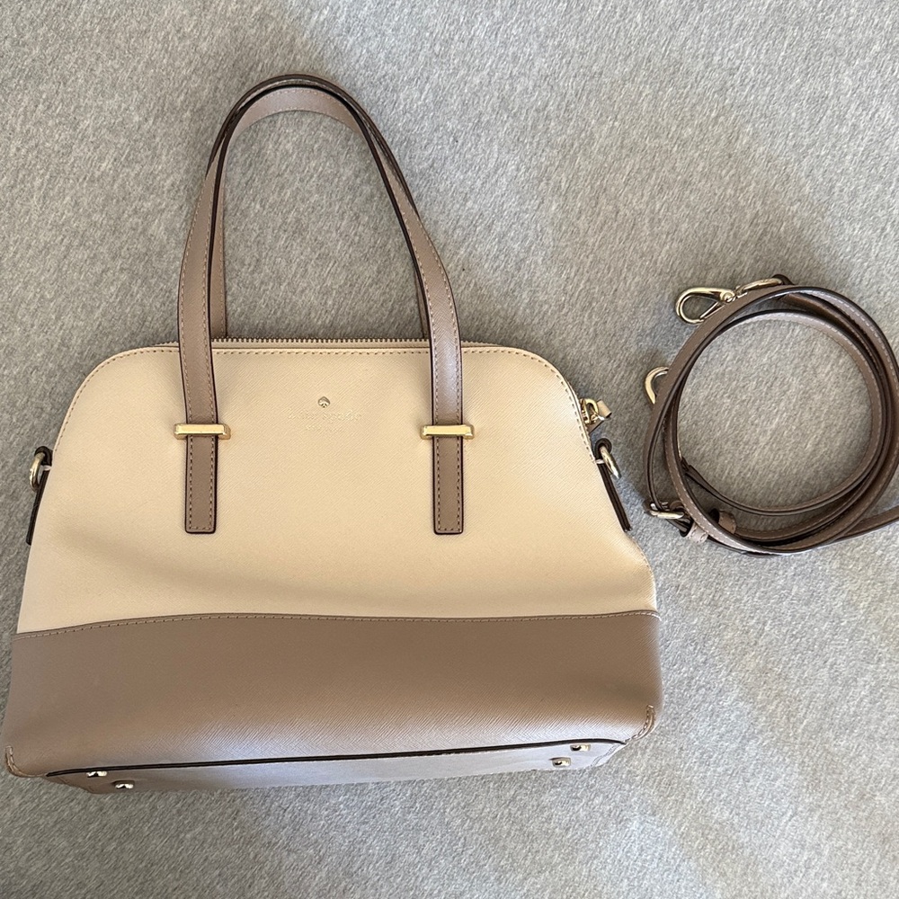 Kate Spade Cream and Tan Satchel